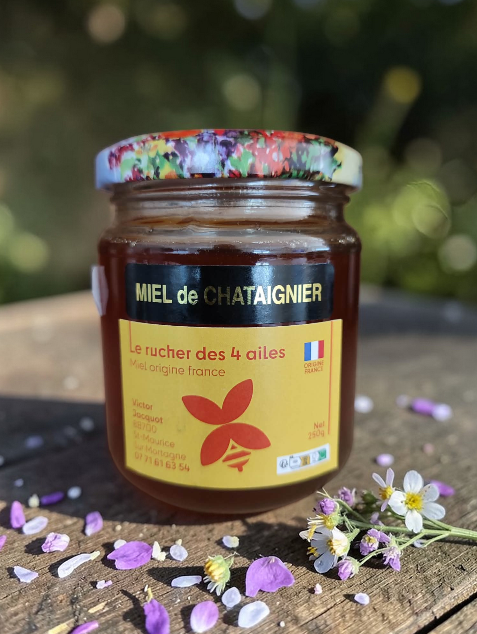 Miel de Châtaigner des Vosges -  Pot de 250Gr